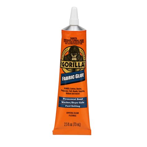 gorilla glue metal to fabric|gorilla fabric glue permanent.